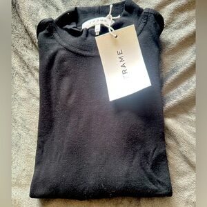 Frame Ribbed Mock Turtleneck Tshirt